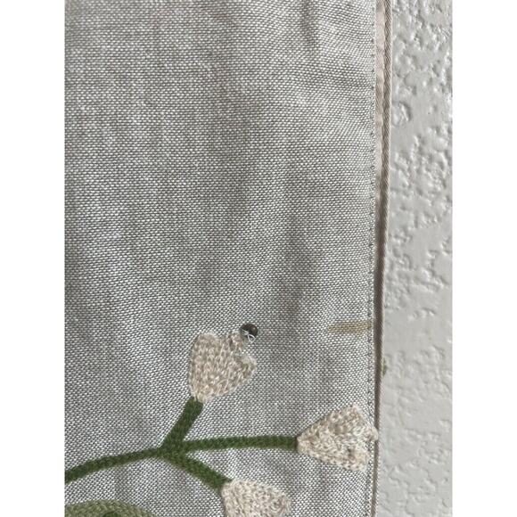 PIER‎ 1 Floral Table Runner Embroidered Felt Beige Earth Tones - Picture 3 of 6